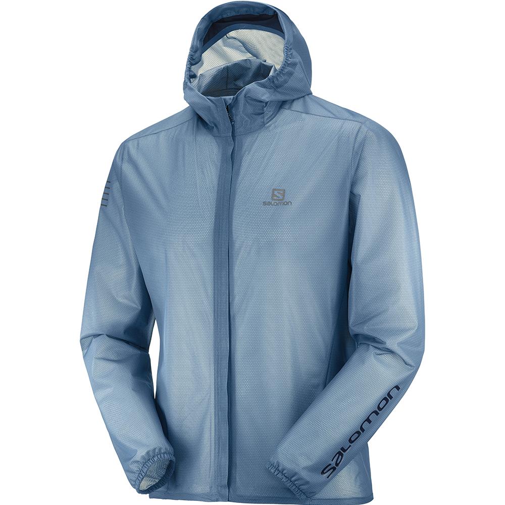 SALOMON BONATTI RACE WP JKT M Philippines - Men's Jackets - Dark Denim | 632590-TRF